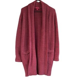 EUC Barefoot Dreams Long Line Open Front Sweater Women’s Size Medium